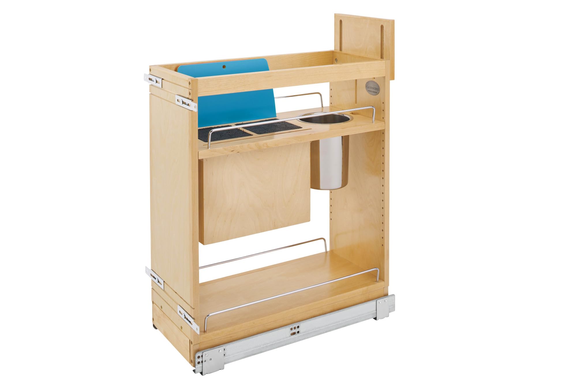 Rev - A - Shelf Wood Base Cabinet Knife Block Pull Out Organizer w/Soft Close - KI Home