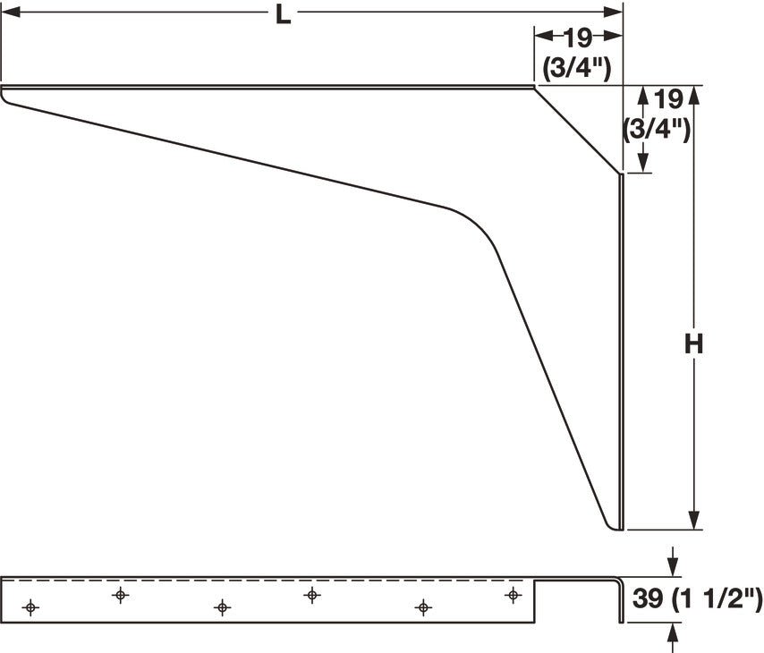 1 Pair BuiltTough Universal Heavy - Duty Reversible Brackets | 1/8" Solid Steel | 1520 - 2900 lbs Capacity - KI Home