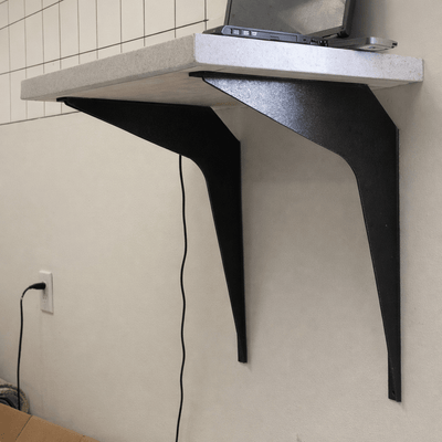 1 Pair BuiltTough Universal Heavy - Duty Reversible Brackets | 1/8" Solid Steel | 1520 - 2900 lbs Capacity - KI Home