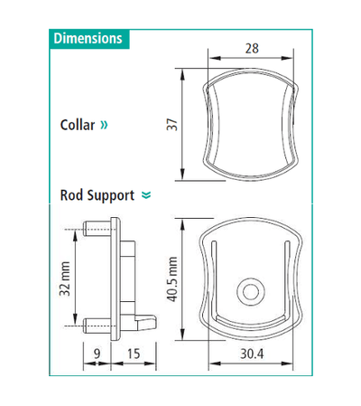 2 - Case Pack 8ft (96") Premium Hourglass Closet Wardrobe Hanging Rods with 4 End and 2 Center Supports - KI Home