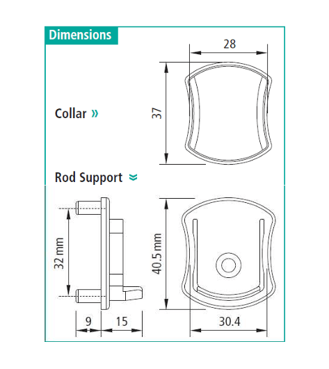 2 - Case Pack 8ft (96") Premium Hourglass Closet Wardrobe Hanging Rods with 4 End and 2 Center Supports - KI Home
