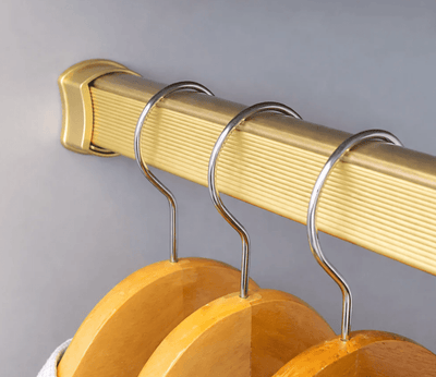 2 - Case Pack 8ft (96") Premium Hourglass Closet Wardrobe Hanging Rods with 4 End and 2 Center Supports - KI Home