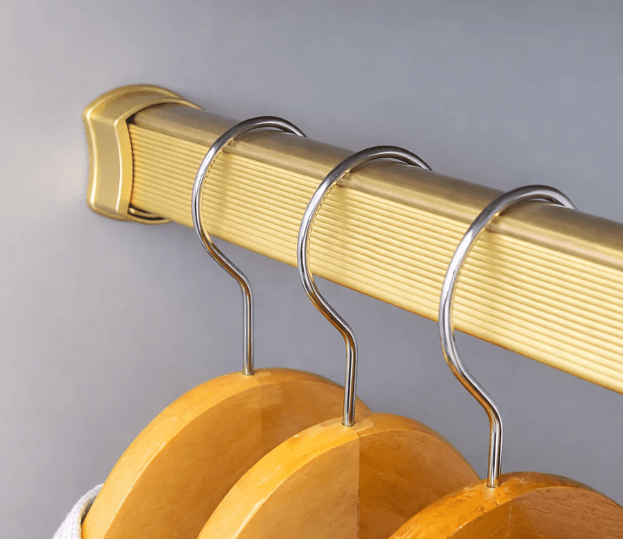 2 - Case Pack 8ft (96") Premium Hourglass Closet Wardrobe Hanging Rods with 4 End and 2 Center Supports - KI Home