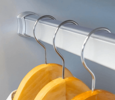 2 - Case Pack 8ft (96") Premium Hourglass Closet Wardrobe Hanging Rods with 4 End and 2 Center Supports - KI Home