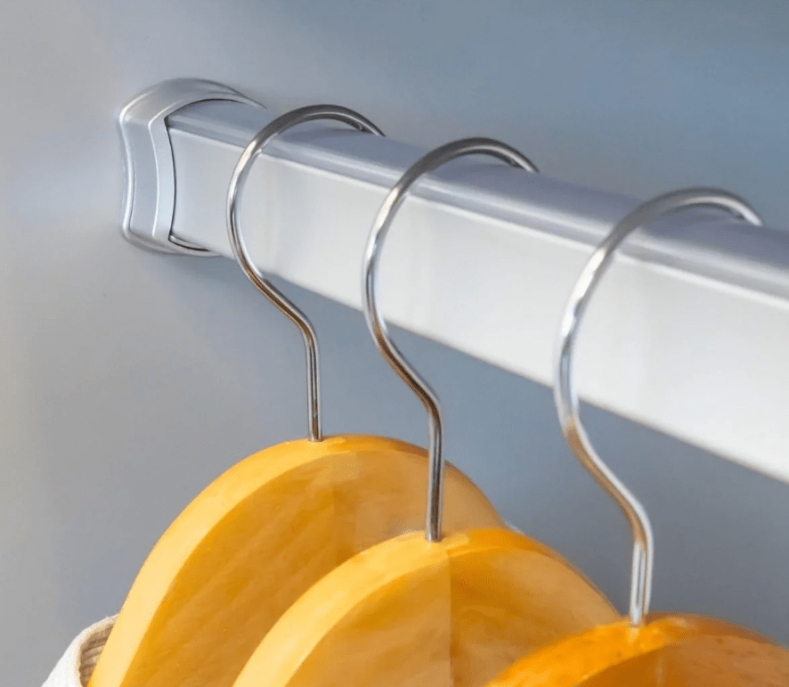 2 - Case Pack 8ft (96") Premium Hourglass Closet Wardrobe Hanging Rods with 4 End and 2 Center Supports - KI Home