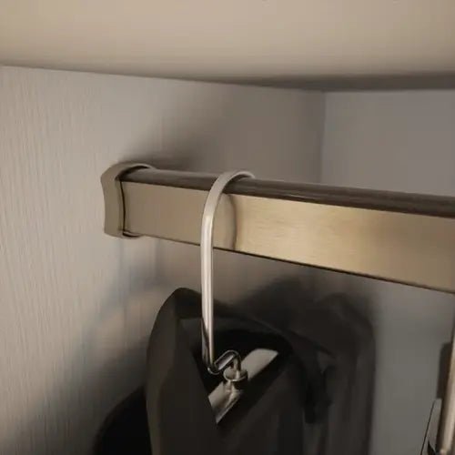 2 - Case Pack 8ft (96") Premium Hourglass Closet Wardrobe Hanging Rods with 4 End and 2 Center Supports - KI Home