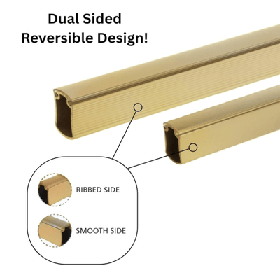 2 - Case Pack 8ft (96") Premium Hourglass Closet Wardrobe Hanging Rods with 4 End and 2 Center Supports - KI Home