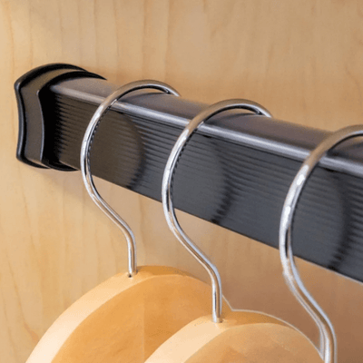 2 - Case Pack 8ft (96") Premium Hourglass Closet Wardrobe Hanging Rods with 4 End and 2 Center Supports - KI Home