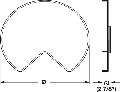 2 - Case Pack Wooden Kidney Shaped Shelf - Mounted Revolving Lazy Susan for Corner Cabinets – Birch Finish | Available in 24", 28", 32" Diameter - KI Home