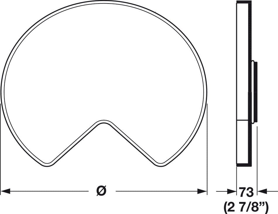 2 - Case Pack Wooden Kidney Shaped Shelf - Mounted Revolving Lazy Susan for Corner Cabinets – Birch Finish | Available in 24", 28", 32" Diameter - KI Home