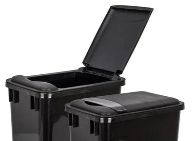 2 - CasePack 35 Qt. Replacement Waste Bins with Lids Trash Cans - KI Home
