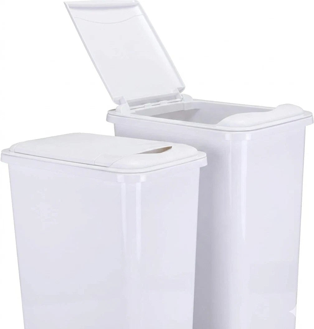 2 - CasePack 35 Qt. Replacement Waste Bins with Lids Trash Cans - KI Home