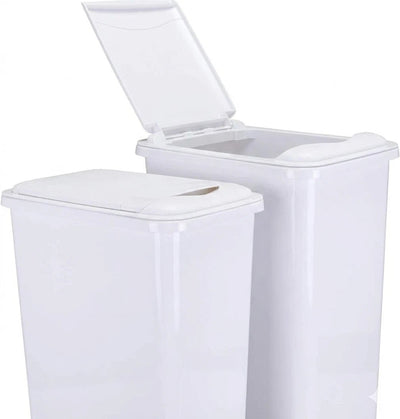 2 - CasePack 35 Qt. Replacement Waste Bins with Lids Trash Cans - KI Home