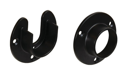 2 - Pack Premium 1 - 5/16" Round Closet Flange Set – Open & Closed End Caps with Screws - KI Home