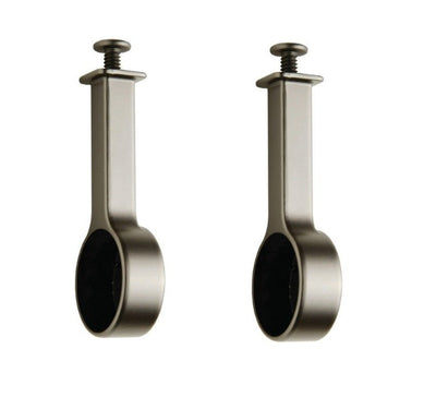 2-Pack TAG Hardware Elite Suspended 1-5/16" Round Wardrobe Rod End Cap Brackets - KI Home