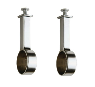 2-Pack TAG Hardware Elite Suspended 1-5/16" Round Wardrobe Rod End Cap Brackets - KI Home