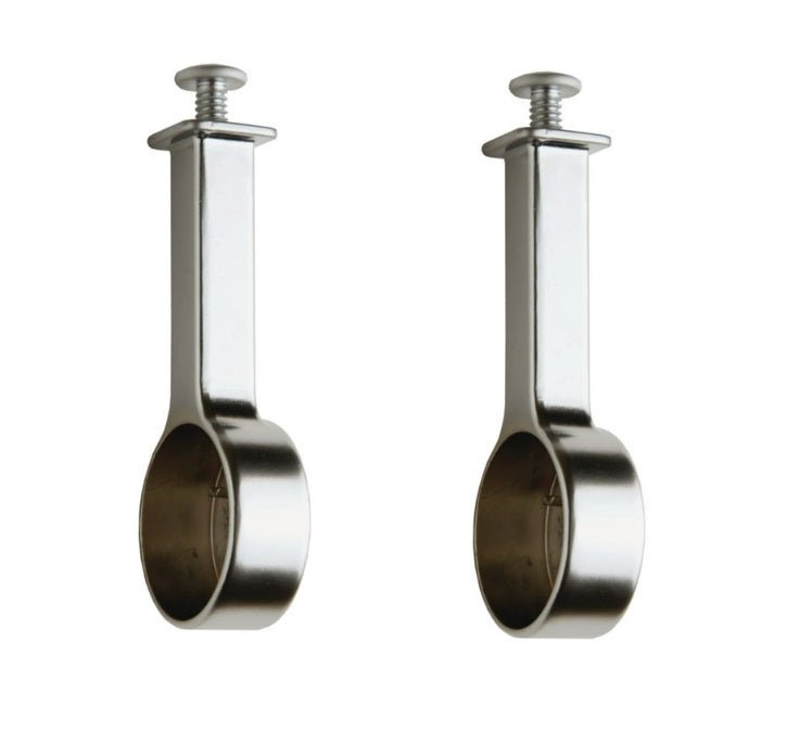 2-Pack TAG Hardware Elite Suspended 1-5/16" Round Wardrobe Rod End Cap Brackets - KI Home