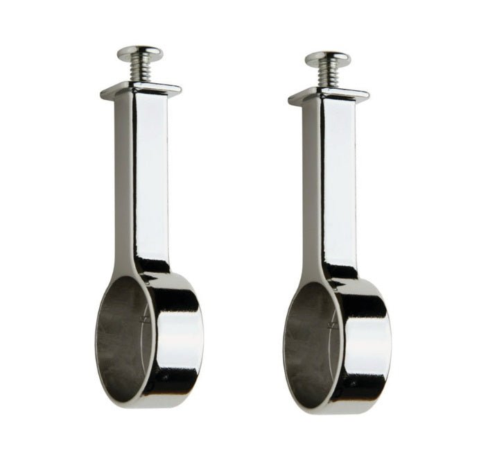2-Pack TAG Hardware Elite Suspended 1-5/16" Round Wardrobe Rod End Cap Brackets - KI Home