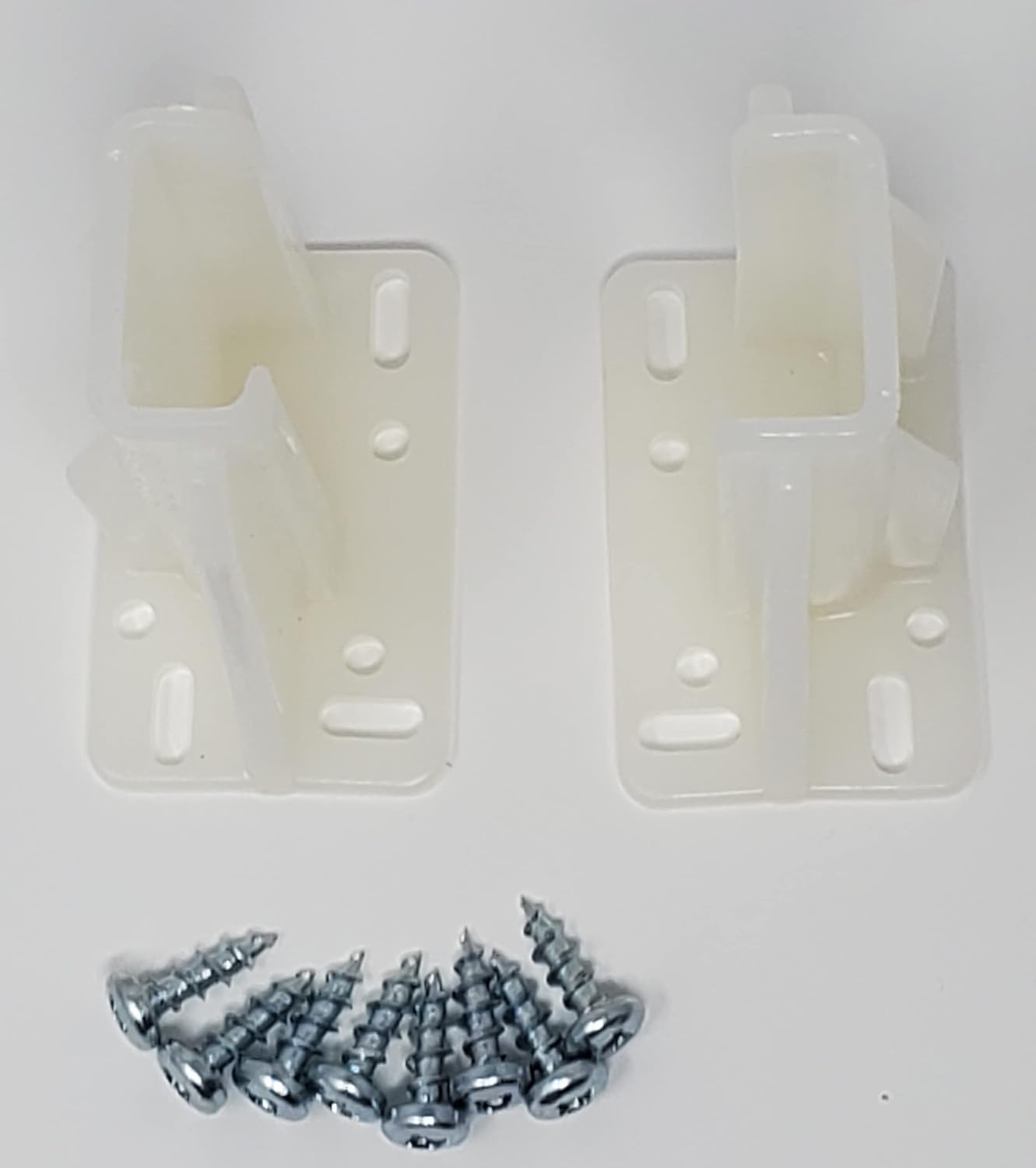 2 - Pack White Drawer Slide Rear Socket Blum Euro Cabinet Drawer Slides, Right & Left - KI Home