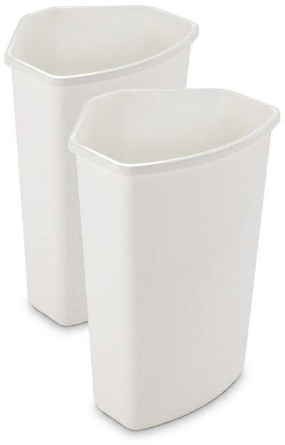 2-Pack White KV 30L (32 Qt) Replacement Waste Bin for Triple Corner Recycling System - KI Home
