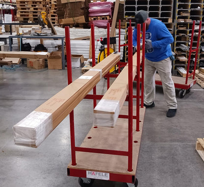 2000 Lbs. Capacity Heavy Duty Steel Construction Material Handling Lateral Cart - KI Home