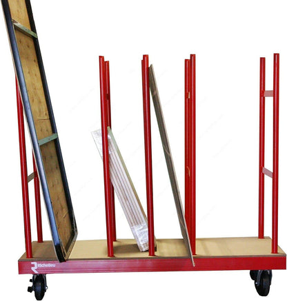 2000 Lbs. Capacity Heavy Duty Steel Construction Material Handling Lateral Cart - KI Home