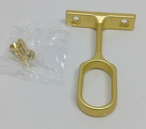 Matte Brass Custom Cut-To-Size Oval Closet Wardrobe Rod | Made-to-Order Hanging Rod for Closets & Storage with End Supports Up to 94 Inches long