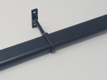 3 ProPack Kit (9 Pieces) Oval Wardrobe Tube Matte Black Closet Rods with End Caps 18 inches to 96 inches Lengths