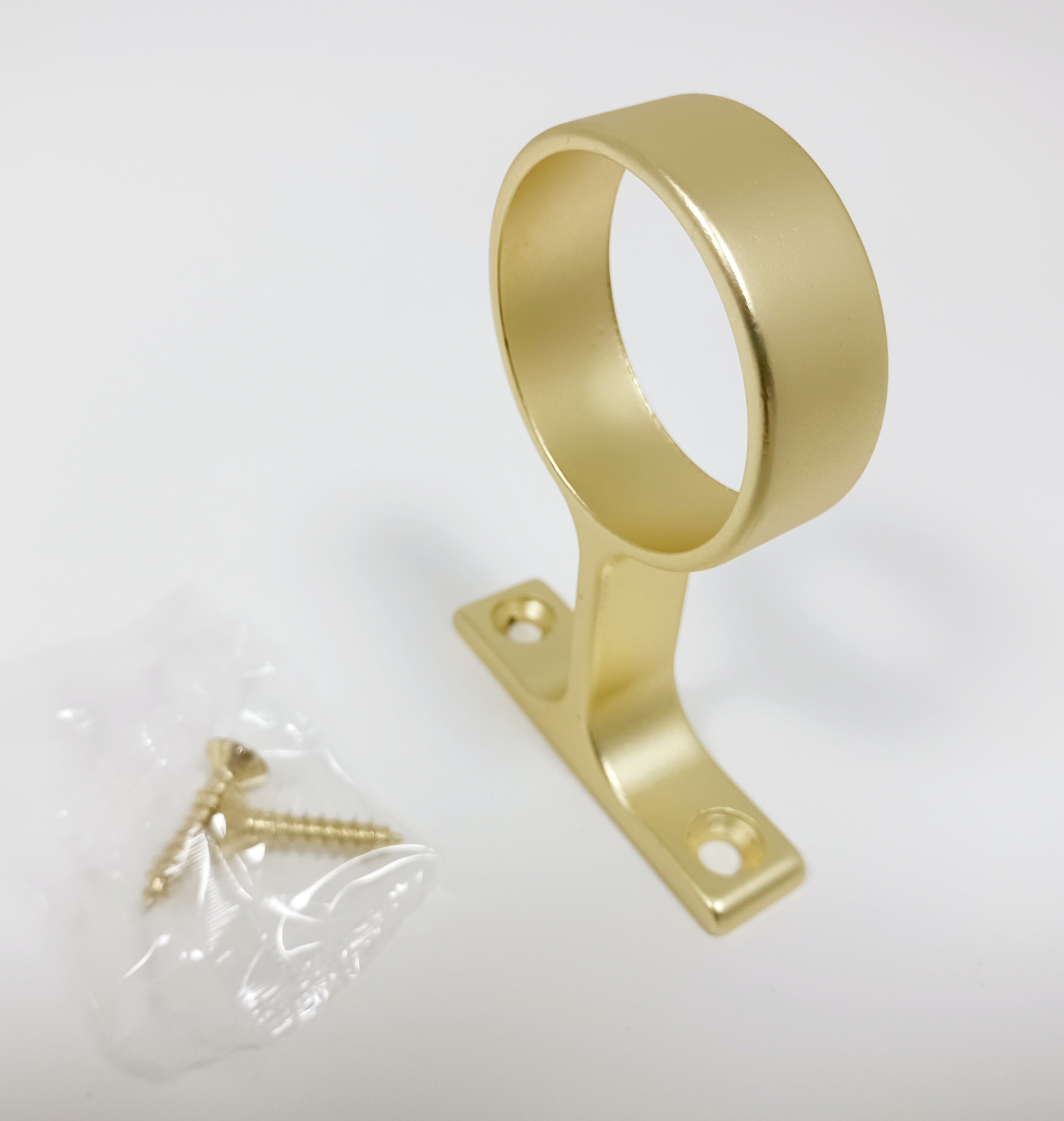 Matte Brass 1-5/16 inch closet rod center support with screws