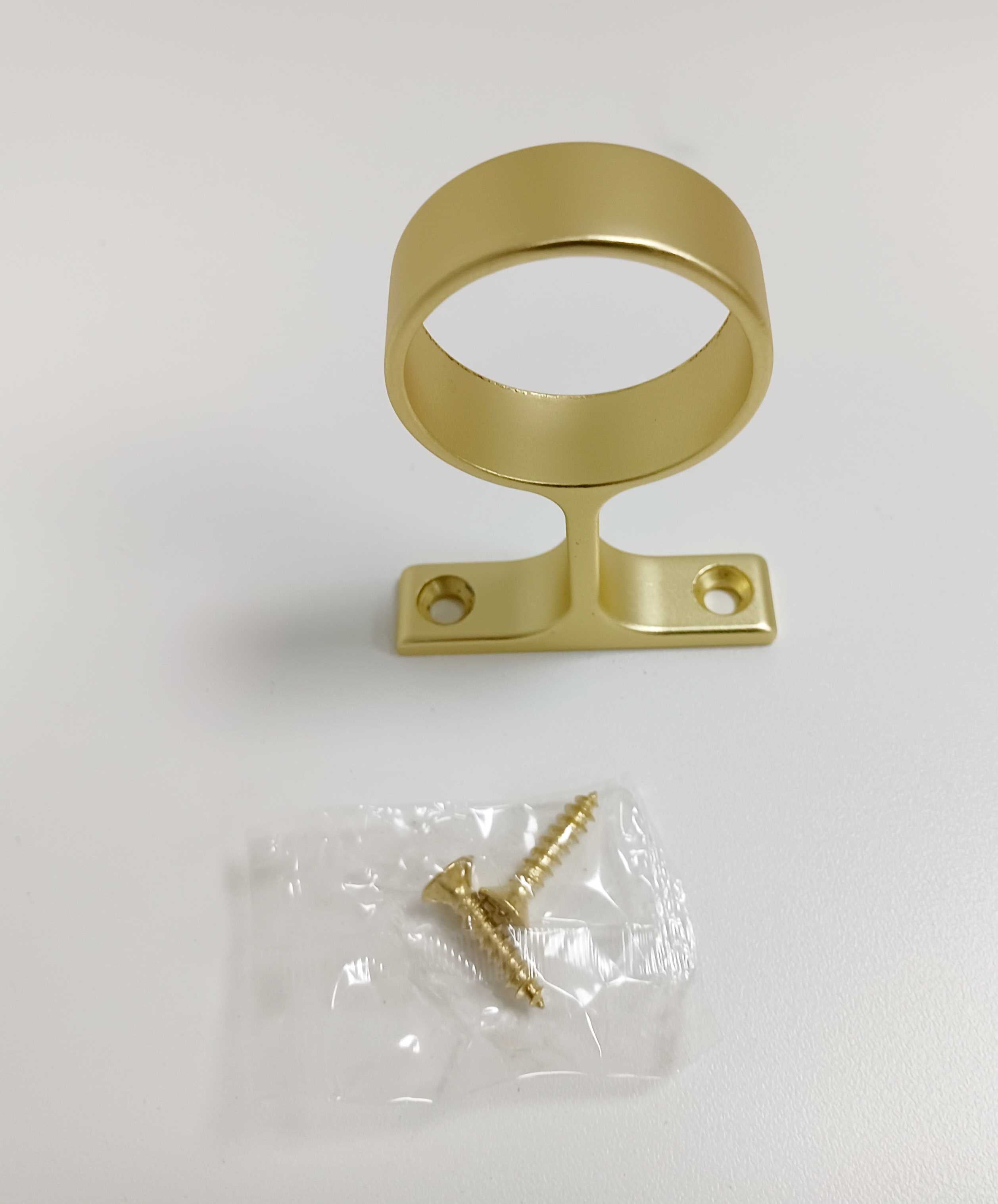 Matte Brass 1-5/16 inch closet rod center support with screws