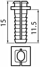 Expando Split Dowels 5mm X 11.5mm (15mm) for Standard Application Blum Mounting Plate (10)