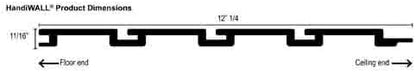 HandiWall 8-Foot (96") Four-Slat Wall Panels – 4-Pack with 100 Screws | Heavy-Duty PVC Slatwall System for Garage, Workshop, Retail – Made in USA