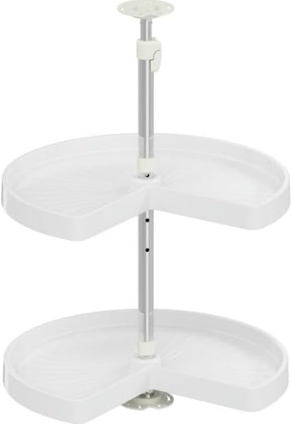 Vauth-Sagel Kidney Polymer Independently Rotating 2-Shelf Lazy Susan Set for for Corner Base Cabinet
