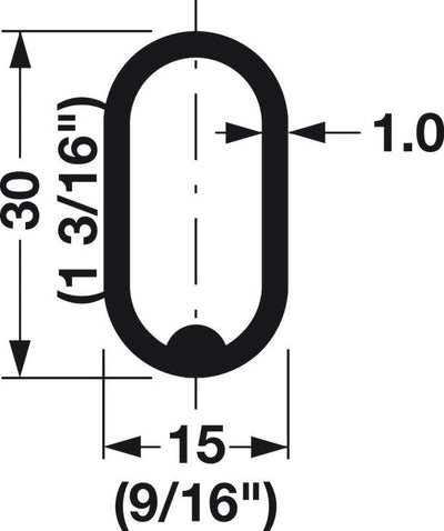 24" Length Heavy - Duty Welded Steel 15 - Pack Oval Closet Rods - KI Home