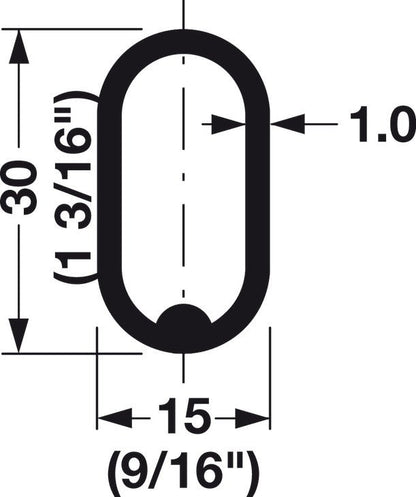 24" Length Heavy - Duty Welded Steel 15 - Pack Oval Closet Rods - KI Home