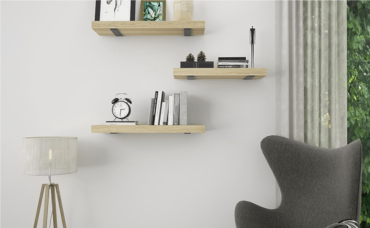 2x8" Heavy - Duty Hidden Floating Steel Shelf Bracket (US - Made) - KI Home