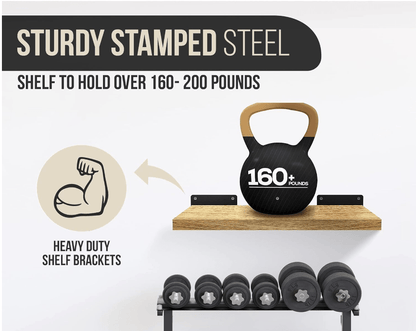 2x8" Heavy - Duty Hidden Floating Steel Shelf Bracket (US - Made) - KI Home