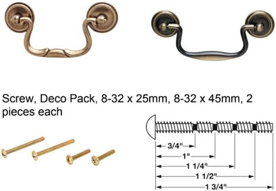 3" Center - to - Center Classic Drop Knocker Bail Cabinet Handle Drawer Pull Antique English - KI Home