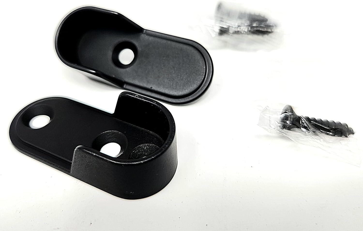 3 ProPack Kit (9 Pieces) Oval Wardrobe Tube Matte Black Closet Rods with End Caps 18 inches to 96 inches Lengths - KI Home