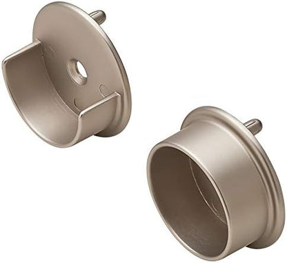 One Pair Metal Round 1 5/16 Inch Diameter Wardrobe Closet Rod End Supports