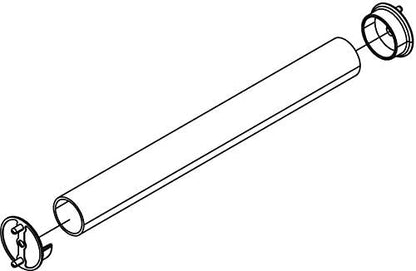 TAG Hardware All-Metal 1 Pair 1-5/16" Diameter Closet Rod End Caps with Two Pins for 5 mm Holes