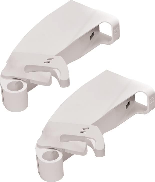 Lemans II Set 2-Shelf Lazy Susan with Soft-Close for Blind Base Corner Cabinets Chrome and White Model 60 Swing Right