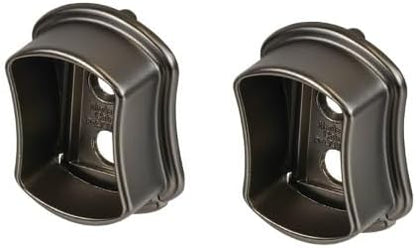TAG Hardware 1 Pair Metal Premium Concave Wardrobe End Caps Support Flanges