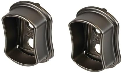 TAG Hardware 1 Pair Metal Premium Concave Wardrobe End Caps Support Flanges