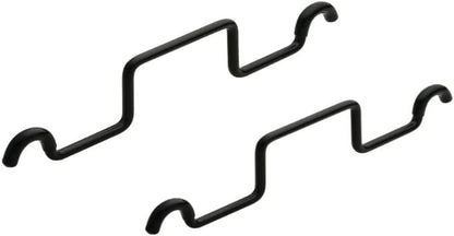 TAG Hardware Set of 2 Black Steel Hamper Replacement Handles with Non-Slip Rubber End Caps
