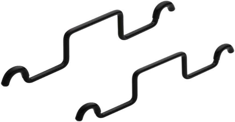 TAG Hardware Set of 2 Black Steel Hamper Replacement Handles with Non-Slip Rubber End Caps