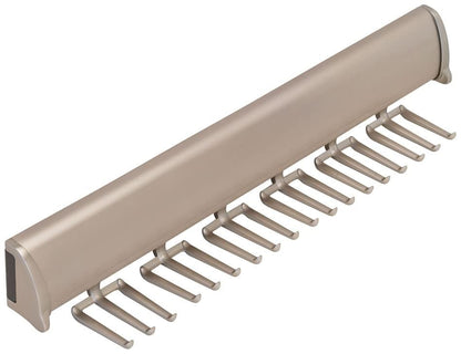 TAG Hardware Designer 15-Hook Tie Rack Closet Organizer with 11.75 Inch Extension