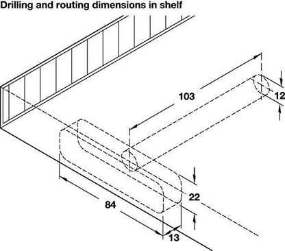 4 - Case Pack 4 - 1/2 Inch Long Concealed Shelf Support Brackets with Inclination Adjustment - KI Home