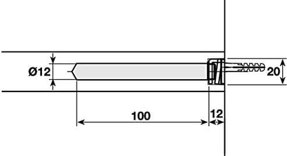 4 - Case Pack 4 - 1/2 Inch Long Concealed Shelf Support Brackets with Inclination Adjustment - KI Home