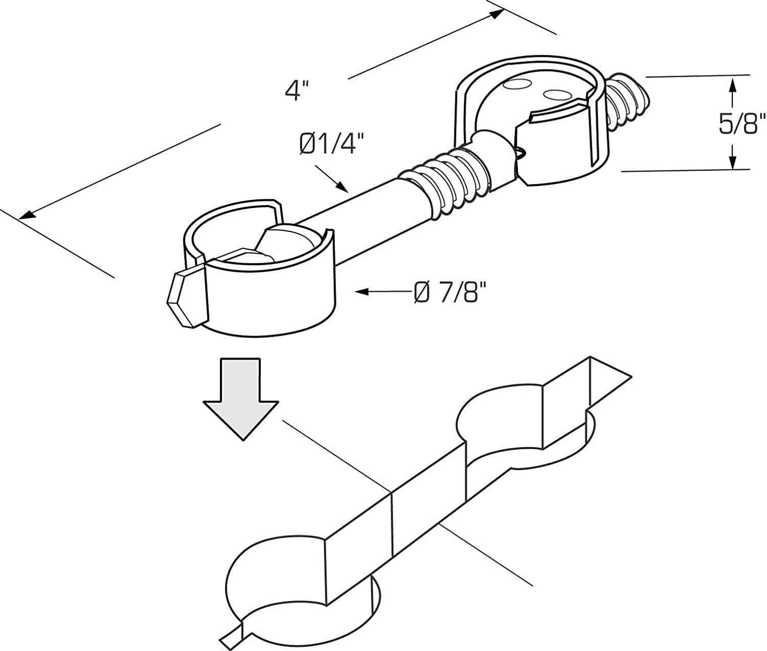 4 - Inch Long Adjustable Steel Countertop Joint Fasteners Bolts – Designed for 3/4" Thick Wood Applications - KI Home